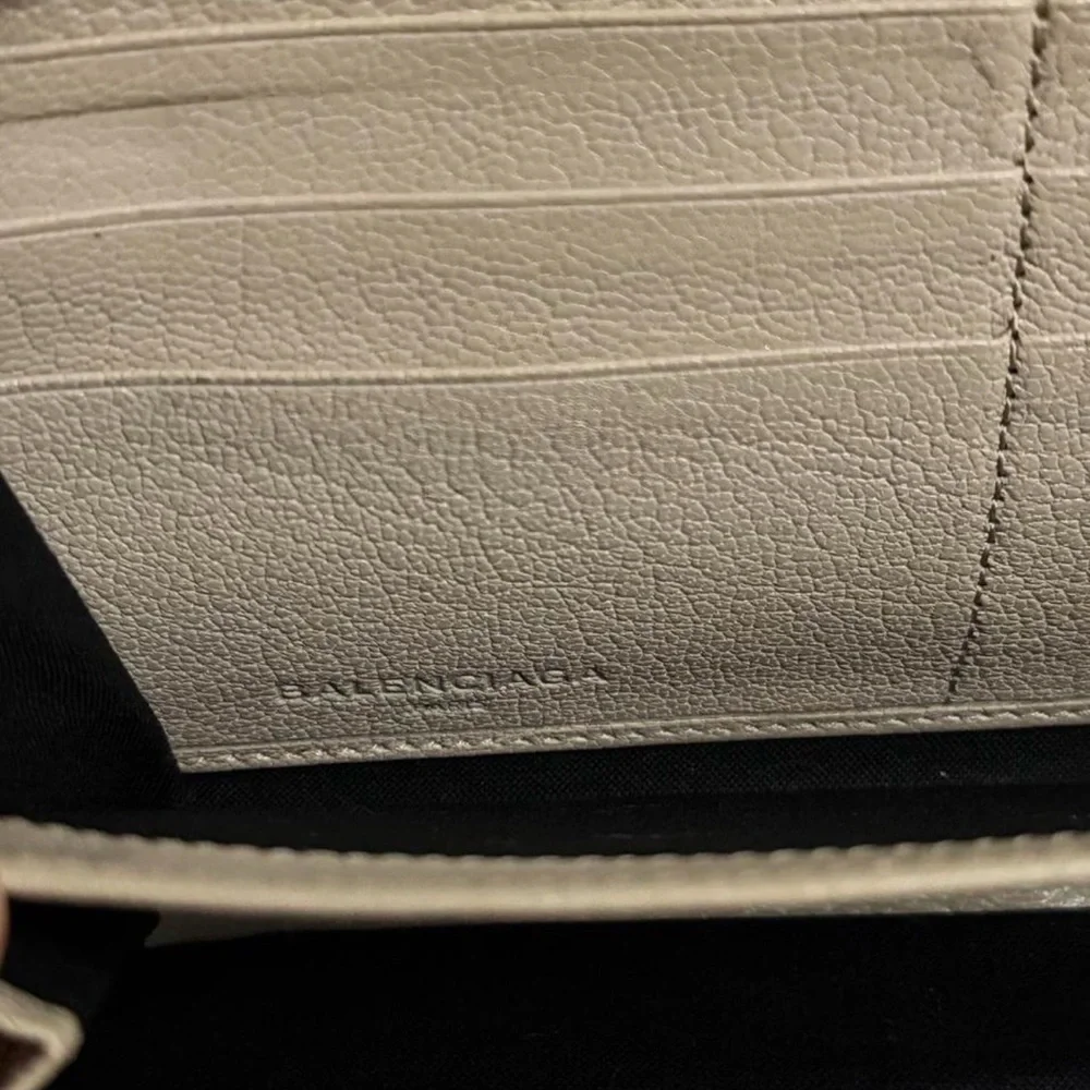 Balenciaga chevre gold metallic edge hardware continental zip around wallet - Picture 4 of 6